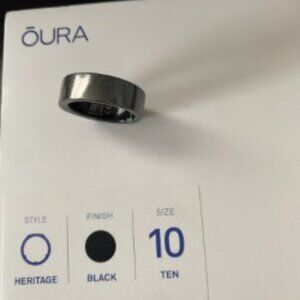 Oura ring Heritage Sz 10, black
